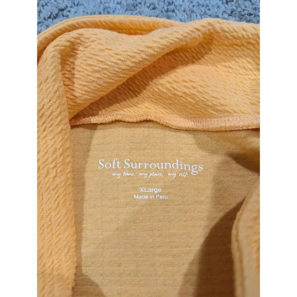 Soft Surroundings Peach Orange Playa Pullover Long Sleeve Tunic XL - Picture 4 of 9